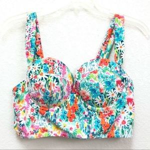 Raisins Multicolor Floral Thick Strap Bikini Top